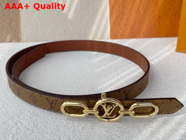 LV Circle Prime 20mm Reversible Belt Monogram Canvas and Tan Leather M0547V Replica