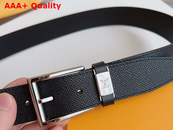 LV City Pin 35mm Belt in Black Taiga Cowhide Leather Replica