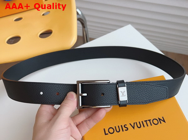 LV City Pin 35mm Belt in Black Taurillon Leather Replica