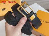 LV City Pin 35mm Belt in Black Taurillon Leather Replica
