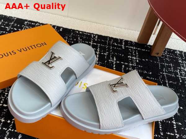 LV Citybreak Mule in Light Blue Epi Grained Calf Leather Replica