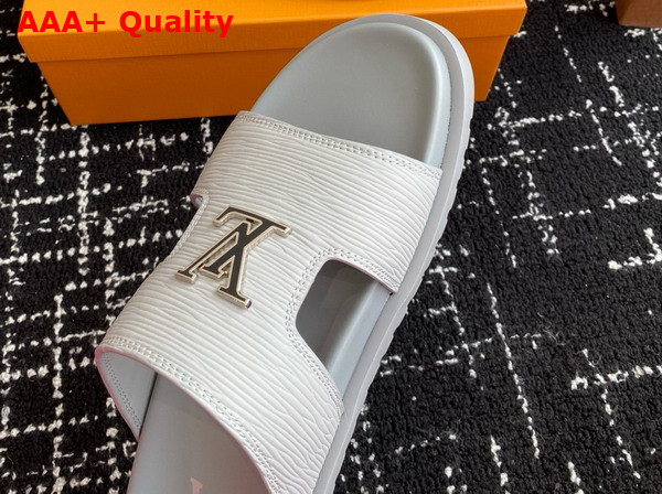 LV Citybreak Mule in Light Blue Epi Grained Calf Leather Replica