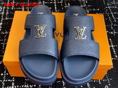 LV Citybreak Mule in Navy Blue Epi Grained Calf Leather Replica
