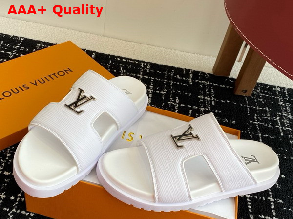 LV Citybreak Mule in White Epi Grained Calf Leather 1ACVWJ Replica