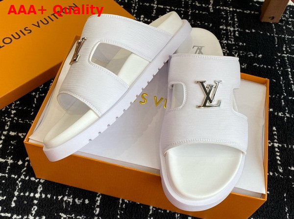LV Citybreak Mule in White Epi Grained Calf Leather 1ACVWJ Replica