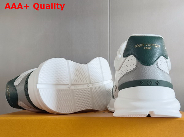 LV Classic Sneaker in Perforated Calf Leather White and Green Replica