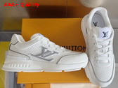 LV Classic Sneaker in Perforated Calf Leather White and Grey Replica