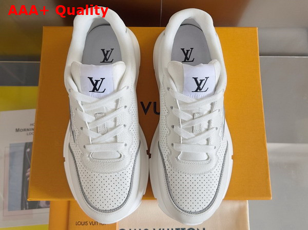 LV Classic Sneaker in Perforated Calf Leather White and Grey Replica