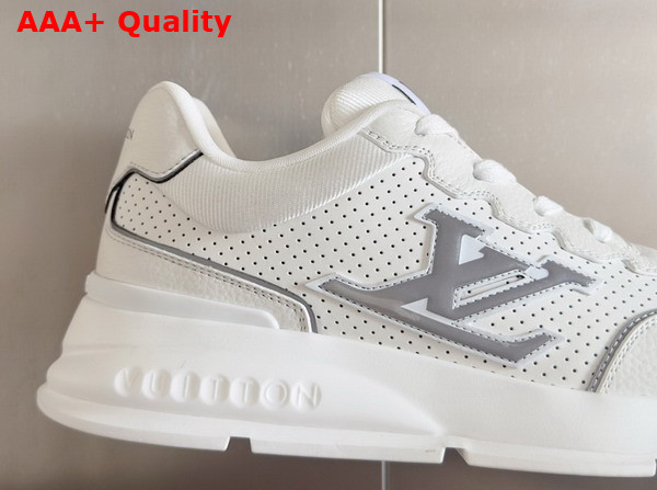 LV Classic Sneaker in Perforated Calf Leather White and Grey Replica