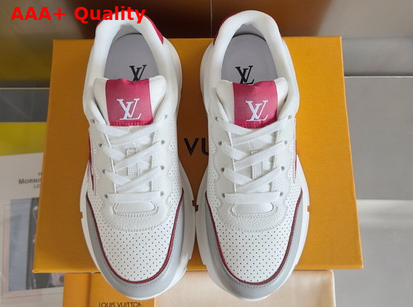 LV Classic Sneaker in Perforated Calf Leather White and Red Replica