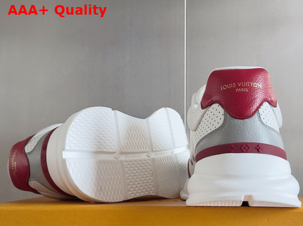 LV Classic Sneaker in Perforated Calf Leather White and Red Replica