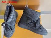LV Cloud Ankle Boot Sneaker in Black Monogram Nylon Replica