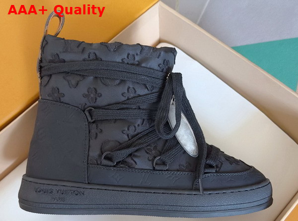 LV Cloud Ankle Boot Sneaker in Black Monogram Nylon Replica