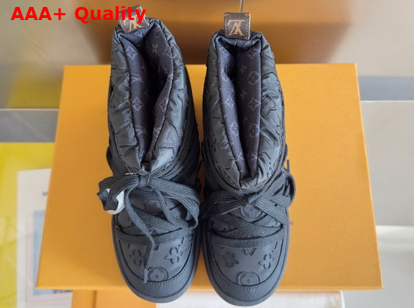 LV Cloud Ankle Boot Sneaker in Black Monogram Nylon Replica