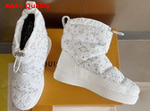 LV Cloud Ankle Boot Sneaker in White Monogram Tweed 1AIV95 Replica