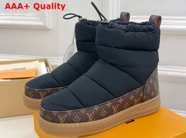 LV Cloud Ankle Boot in Black Nylon and Monogram Canvas 1ADD4Q Replica