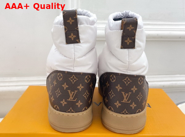 LV Cloud Ankle Boot in White Nylon and Monogram Canvas Replica