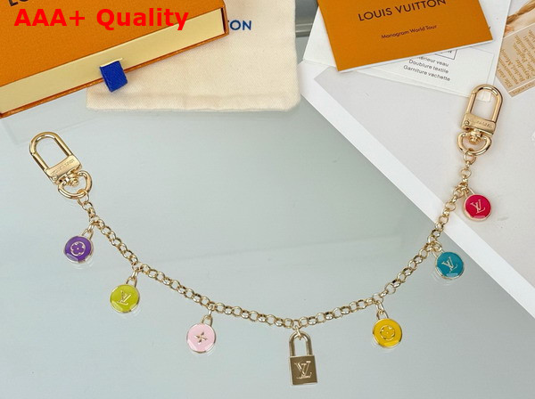 LV Confetti Chain Bag Charm in Gold Toned Metal M03459 Replica