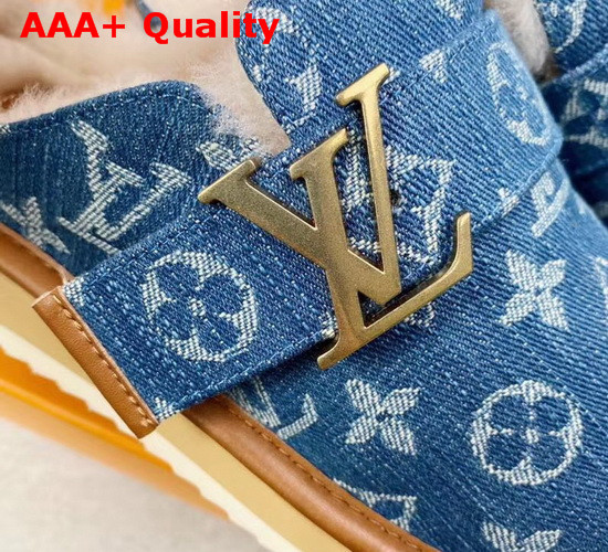 LV Cosy Mule in Navy Blue Monogram Denim 1A84IK Replica