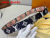 LV Crafty Iconic 30mm Reversible Belt Creme Rouge Noir M0312U Replica