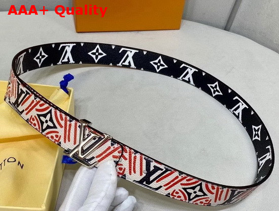 LV Crafty Iconic 30mm Reversible Belt Creme Rouge Noir M0312U Replica