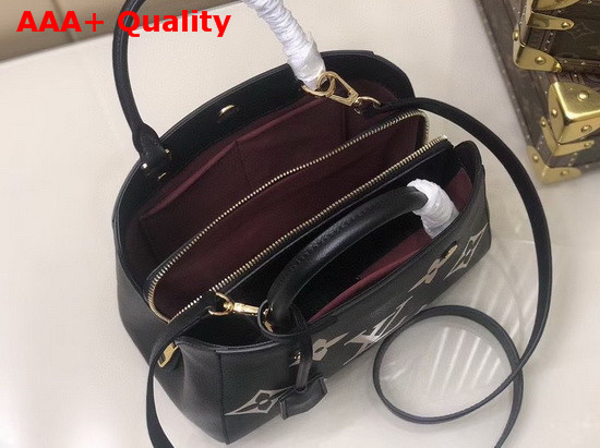 LV Crafty Montaigne BB Handbag in Black Monogram Empreinte Cowhide Leather Replica