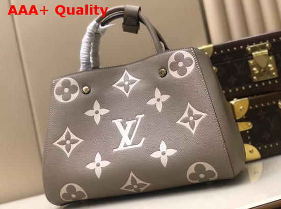 LV Crafty Montaigne MM Handbag in Khaki Monogram Empreinte Cowhide Leather Replica