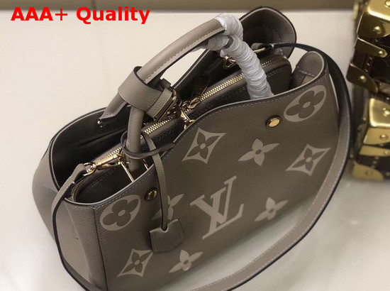 LV Crafty Montaigne MM Handbag in Khaki Monogram Empreinte Cowhide Leather Replica