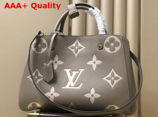 LV Crafty Montaigne MM Handbag in Khaki Monogram Empreinte Cowhide Leather Replica