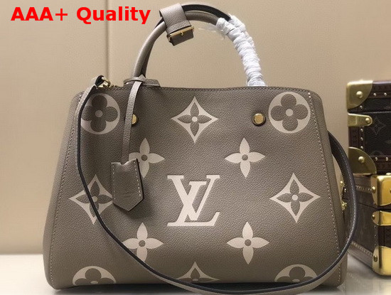 LV Crafty Montaigne MM Handbag in Khaki Monogram Empreinte Cowhide Leather Replica