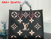 LV Crafty Onthego GM Tote Bag in Noir Embossed Leather M45373 Replica