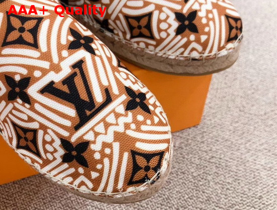 LV Crafty Starboard Flat Espadrille Beige and Black Replica
