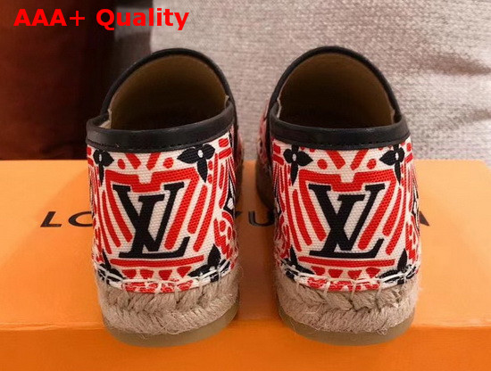 LV Crafty Starboard Flat Espadrille Red and Black Replica