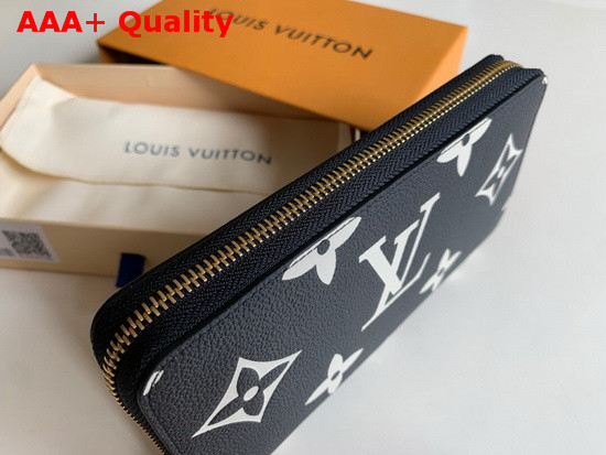 LV Crafty Zippy Wallet in Noir Creme Monogram Empreinte Cowhide Leather M69698 Replica