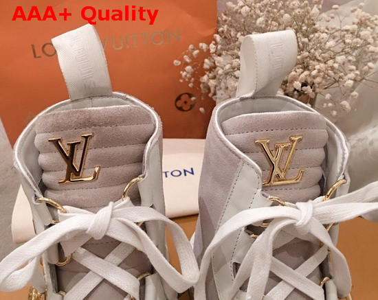LV Creeper Ankle Boot White Suede Calf Leather 1A54CN Replica