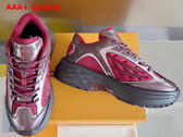 LV Discovery Lace Up in Burgundy Mix of Materials Replica
