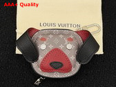 LV Dog Bag Charm Brown Leather and Canvas M02272 Replica