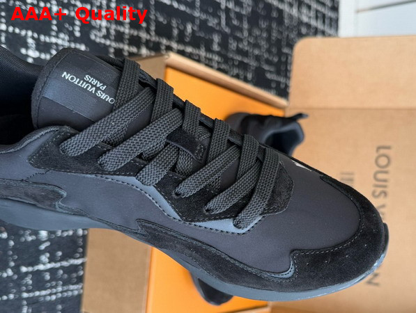 LV Drop 300 Sneaker in Black Nylon and Suede Calf Leather 1AKP24 Replica
