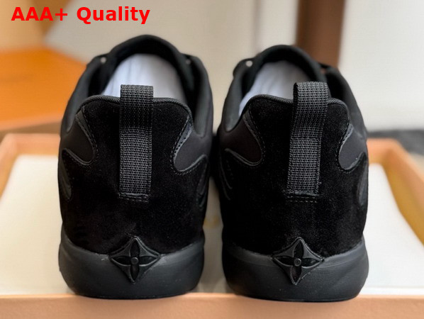 LV Drop 300 Sneaker in Black Nylon and Suede Calf Leather 1AKP24 Replica