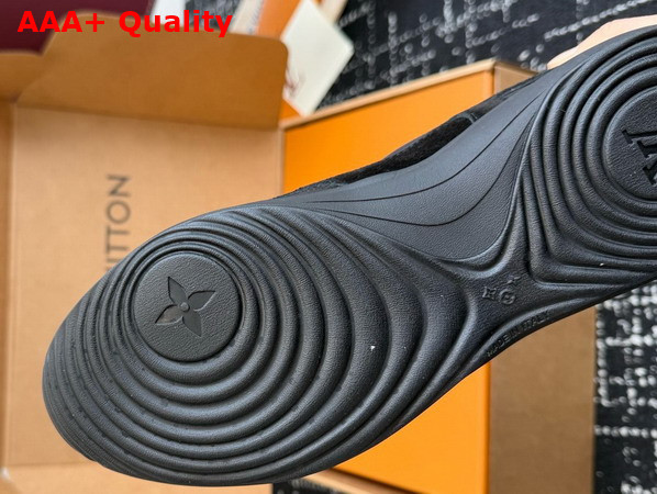 LV Drop 300 Sneaker in Black Nylon and Suede Calf Leather 1AKP24 Replica