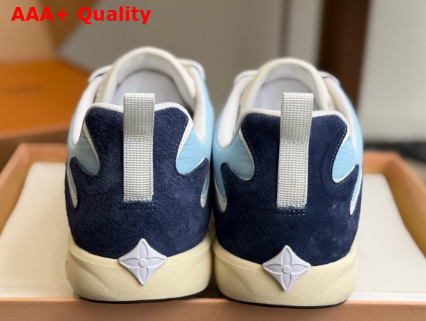 LV Drop 300 Sneaker in Blue Nylon and Suede Calf Leather 1AKP2N Replica