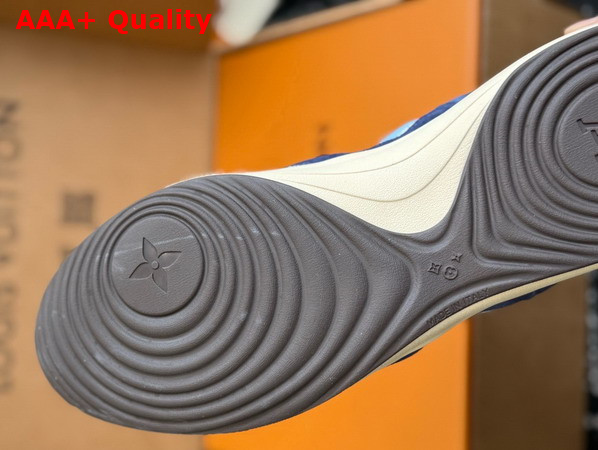 LV Drop 300 Sneaker in Blue Nylon and Suede Calf Leather 1AKP2N Replica