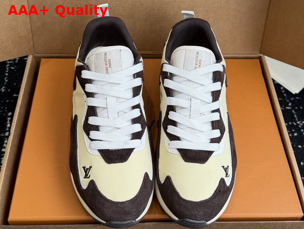 LV Drop 300 Sneaker in Jaune Clair Nylon and Suede Calf Leather 1AKP0J Replica