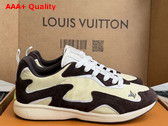 LV Drop 300 Sneaker in Jaune Clair Nylon and Suede Calf Leather 1AKP0J Replica