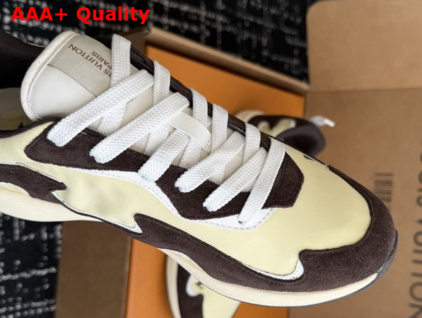 LV Drop 300 Sneaker in Jaune Clair Nylon and Suede Calf Leather 1AKP0J Replica