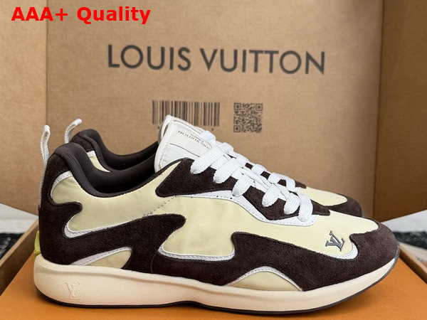 LV Drop 300 Sneaker in Jaune Clair Nylon and Suede Calf Leather 1AKP0J Replica