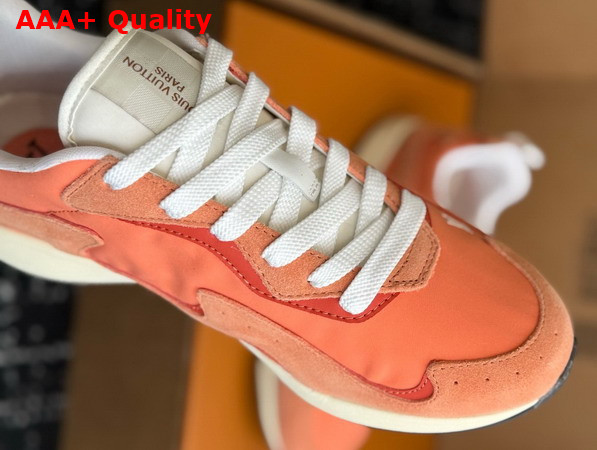 LV Drop 300 Sneaker in Orange Nylon and Suece Calf Leather 1AKP12 Replica