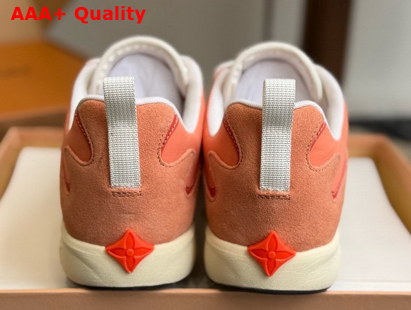 LV Drop 300 Sneaker in Orange Nylon and Suece Calf Leather 1AKP12 Replica