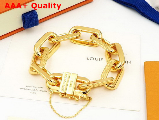 LV Edge Bracelet MM Gold Color Hardware MP3008 Replica