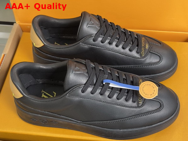 LV Flash Sneaker in Black Plain Calf Leather 1AJA41 Replica
